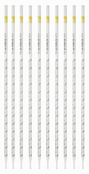 Pipette Serological, 1ml Capacity by 0.01ml, Plastic, Sterile, Color Coded (Yellow), Pack of 10