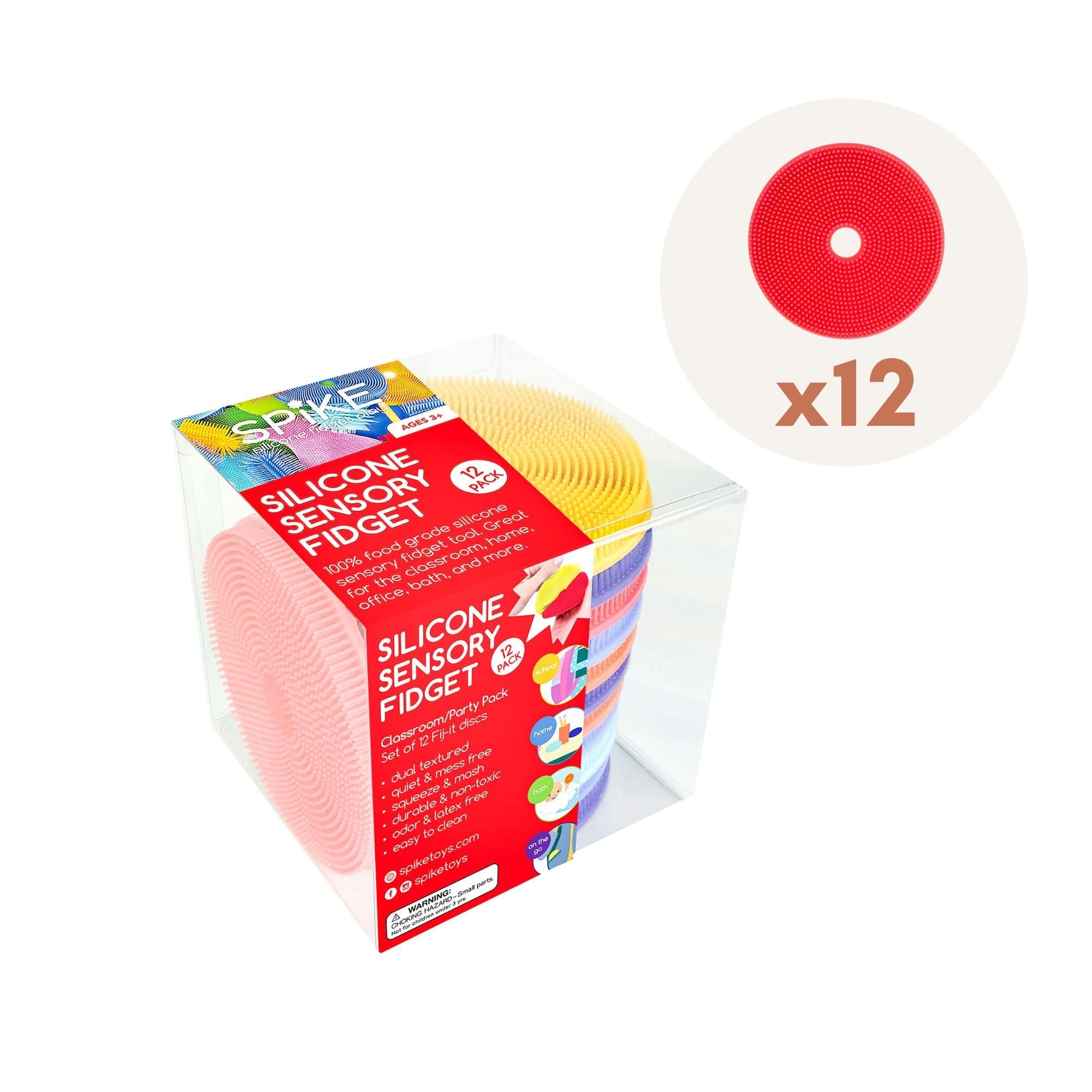 SPIKE Fij-it Clasroom/Party Pack/Bulk/Assorted Colors 12 pack
