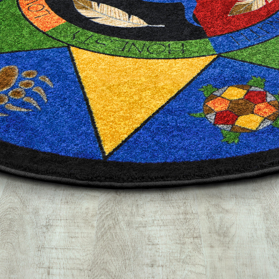 Spirit of Truth 7'7" Round area rug in color Multi