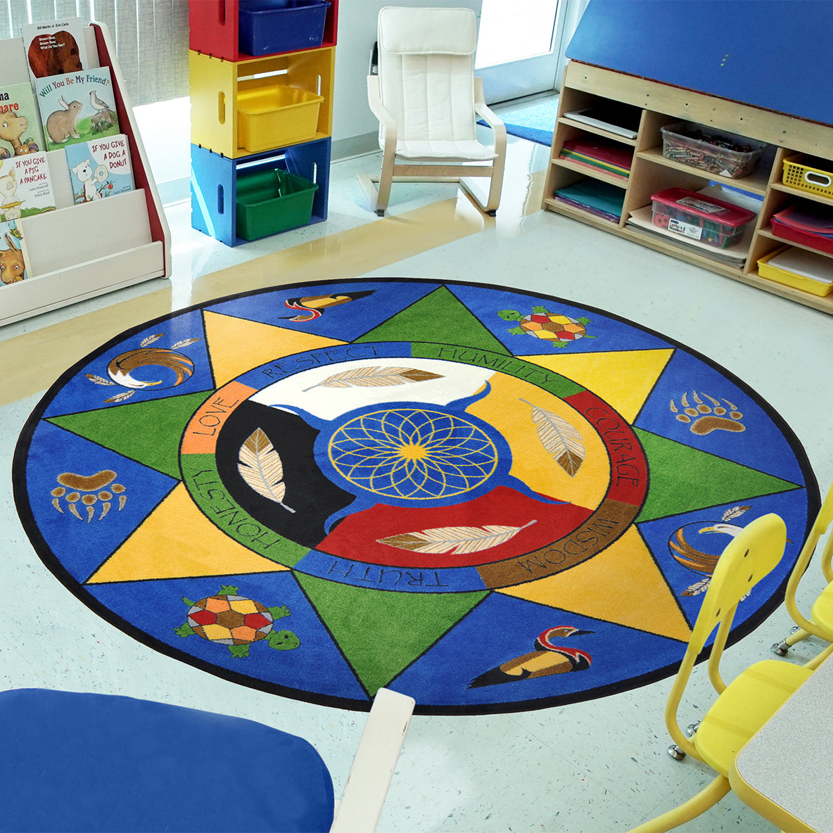 Spirit of Truth 13'2" Round area rug in color Multi