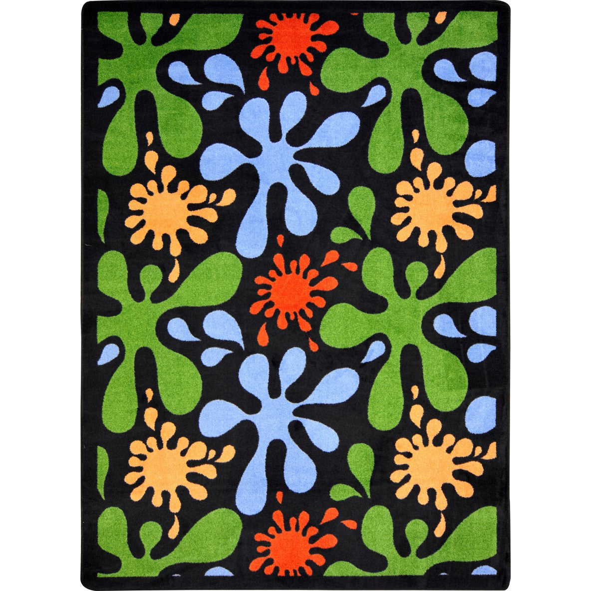 Splat 3'10" x 5'4" area rug in color Black