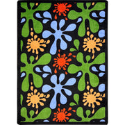 Splat 3'10" x 5'4" area rug in color Black