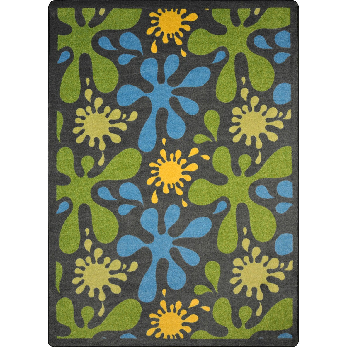 Splat 7'8" x 10'9" area rug in color Gray