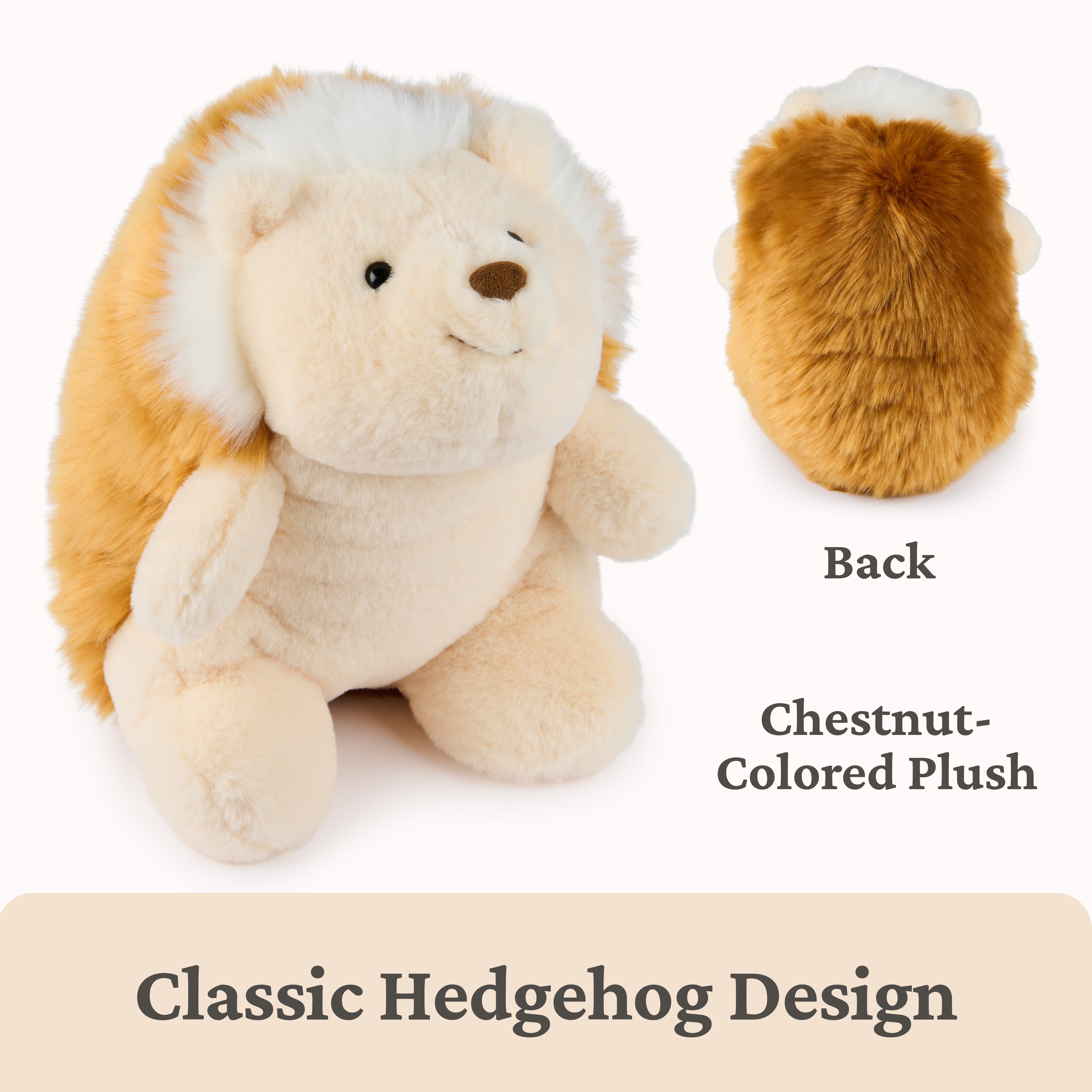 GUND Tea Hedgehog Plush, Premium Stuffed Animal for Ages 1 and Up, Tan/Brown, 10”