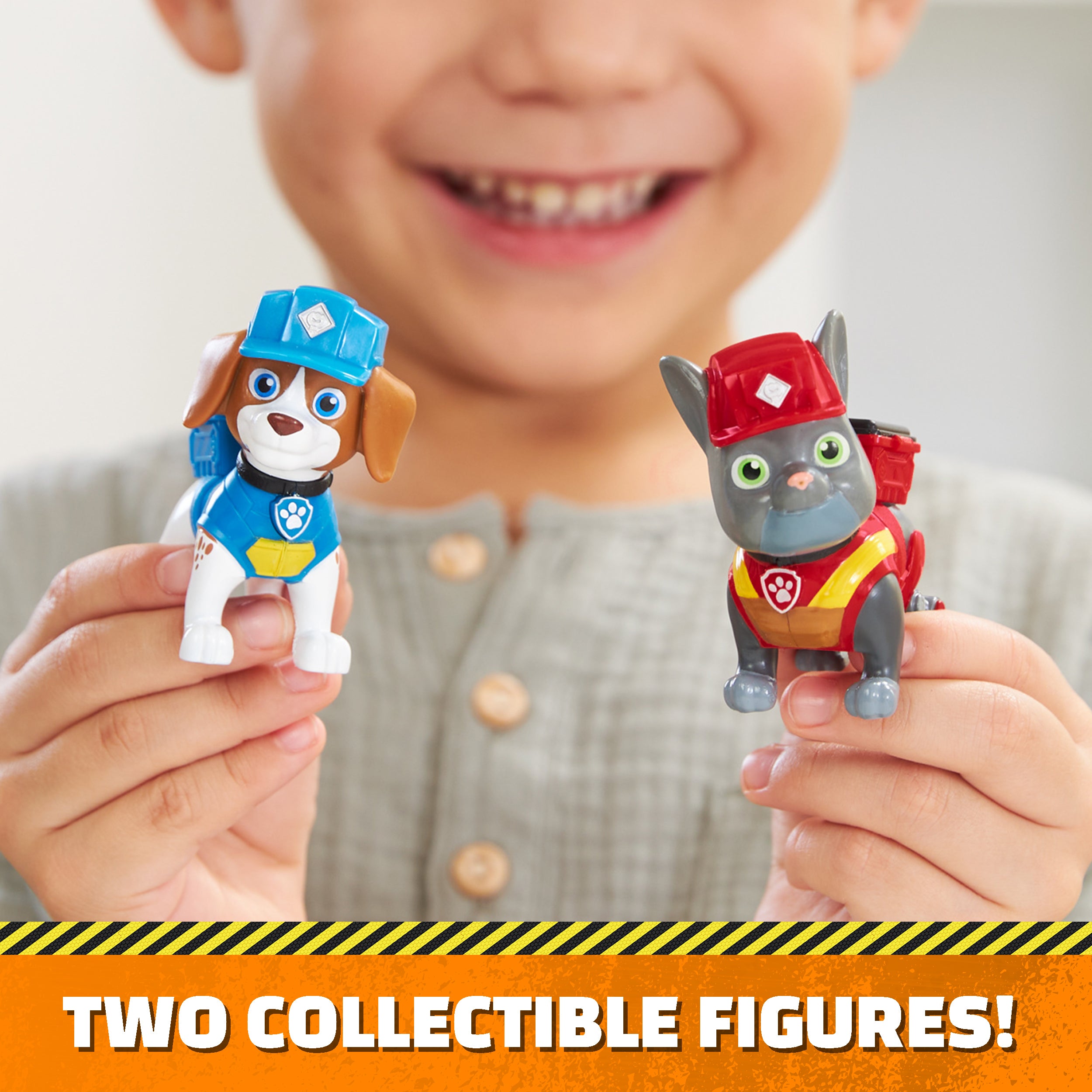 Rubble & Crew, Charger & Wheeler Action Figures, with Kinetic Build-It Sand & 2 Building Tools, PAW Patrol Kids Toys for Boys & Girls Ages 3 and Up