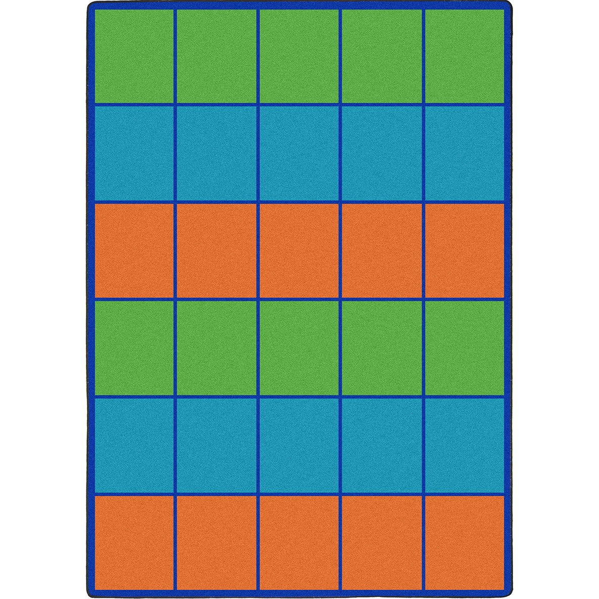 Squares to Spare 7'8" x 10'9" area rug in color Multi