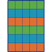 Squares to Spare 7'8" x 10'9" area rug in color Multi