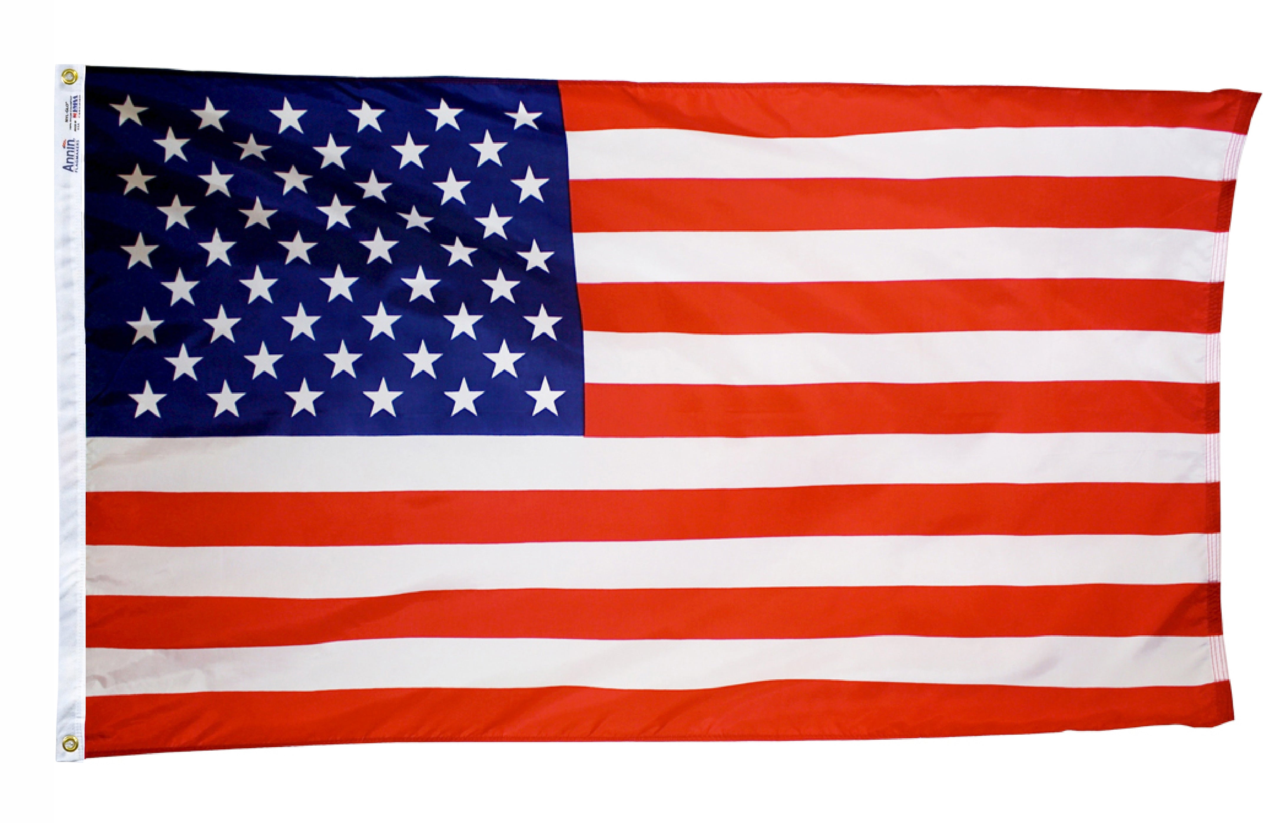 American Flag 3x5 ft. Nylon, 100% Made in USA Dyed with Brass Grommets.