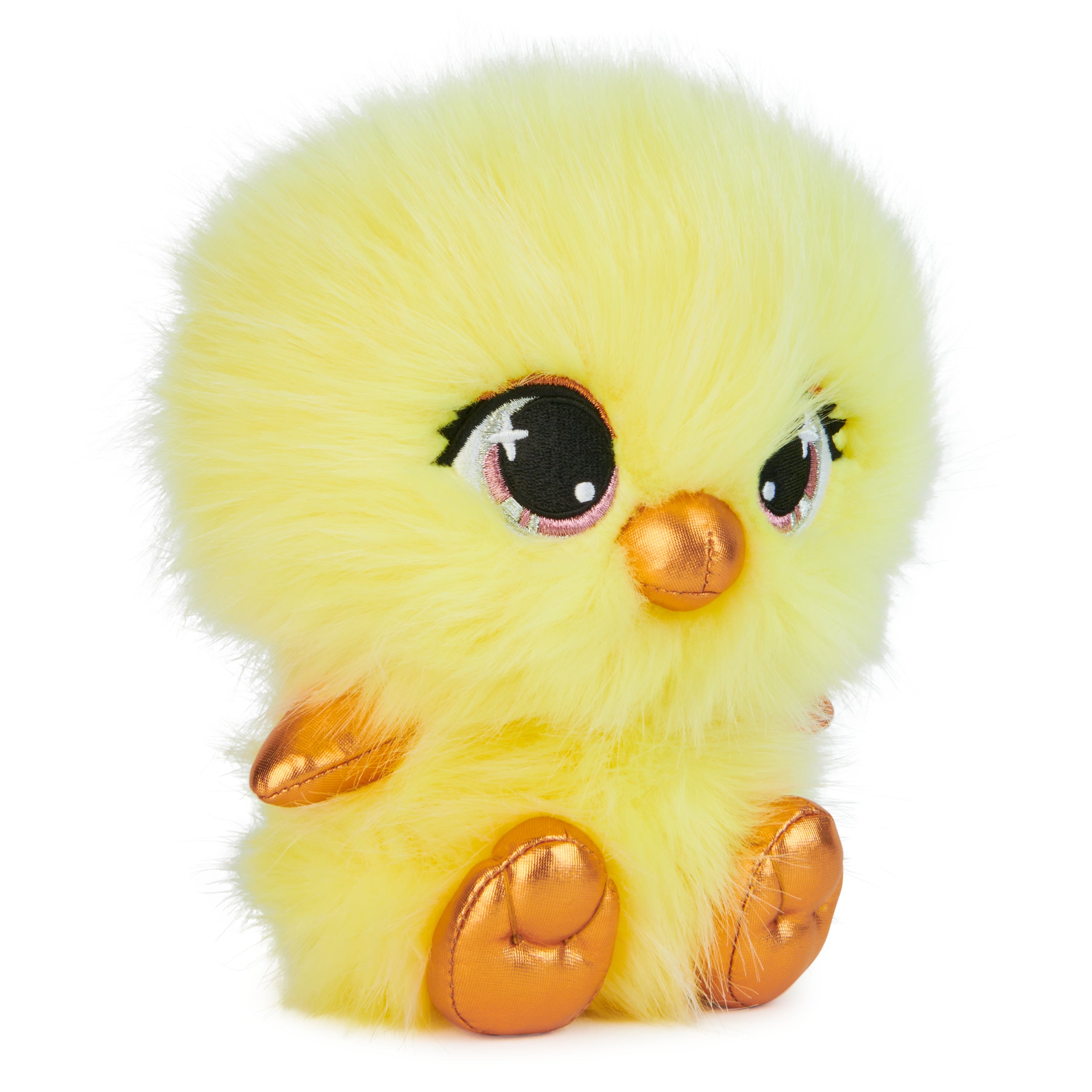P.Lushes Designer Fashion Pets Gia Fluffertin Premium Chick Stuffed Animal, Yellow, 6”