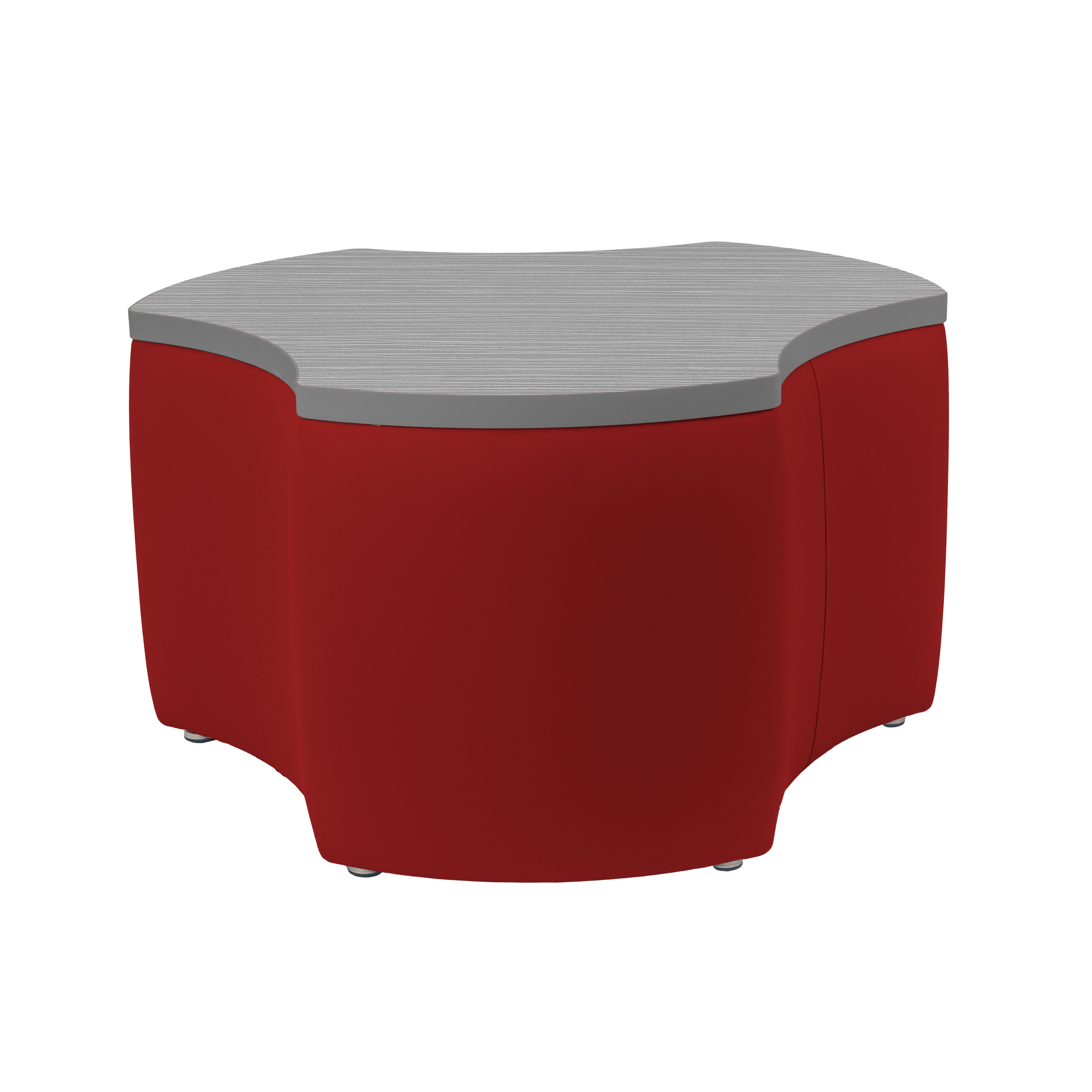 Pro Series Upholstered Cog Ottoman Table 18" Height - Crimson/Cosmic Strandz