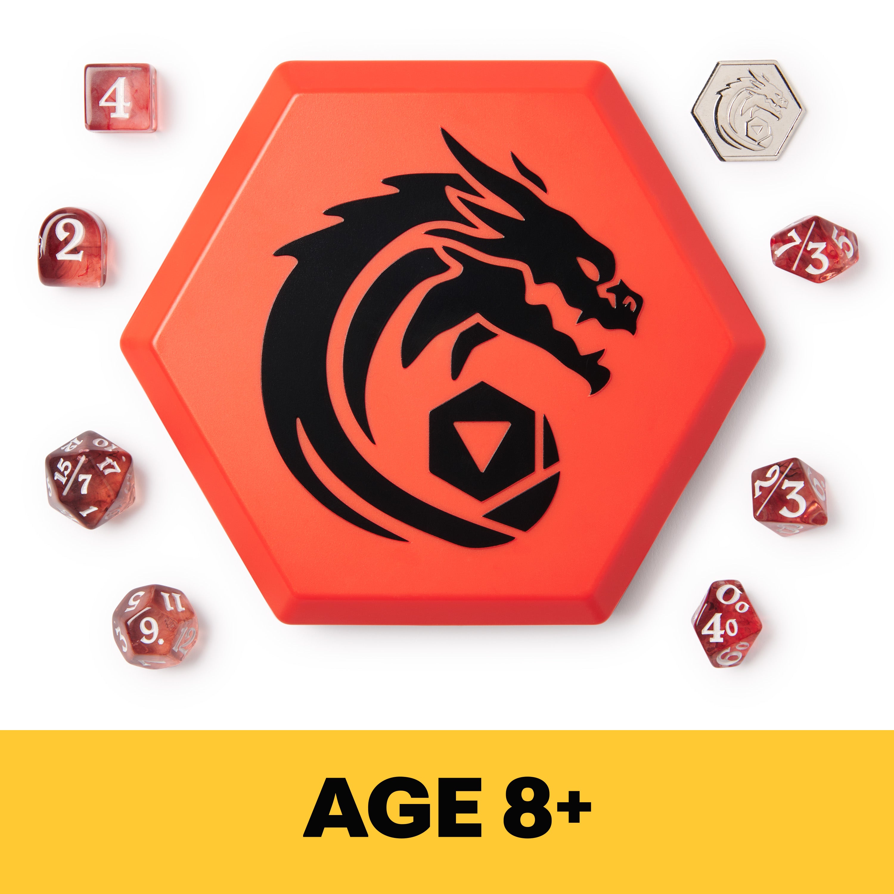 Spin Master Games, Campaign Dice, Premium Dice to Go, Set of Polyhedron Dice for RPG & Board Games, Storage Case, DND Dungeons and Dragons, MTG Magic the Gathering, for Ages 8 & Up
