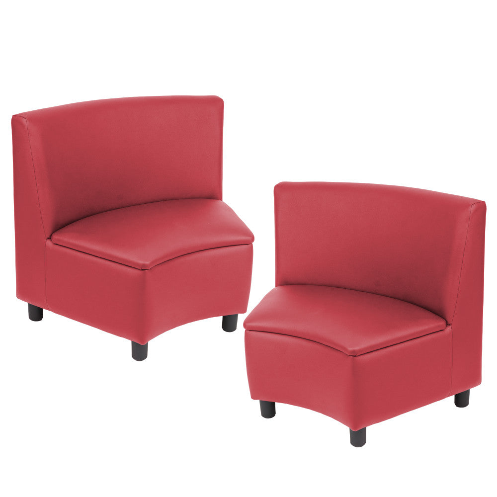 Kid Comfort Collective Modular Wedge Chairs, 2-Piece - Red