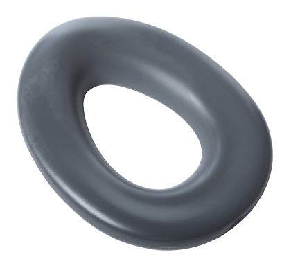 Portable Potty Seat, Elongated - DARK GRAY