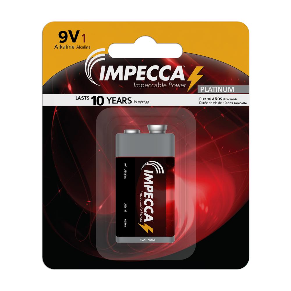 Impecca Alkaline 9-Volt 6LR61 Platinum Batteries 1-Pack
