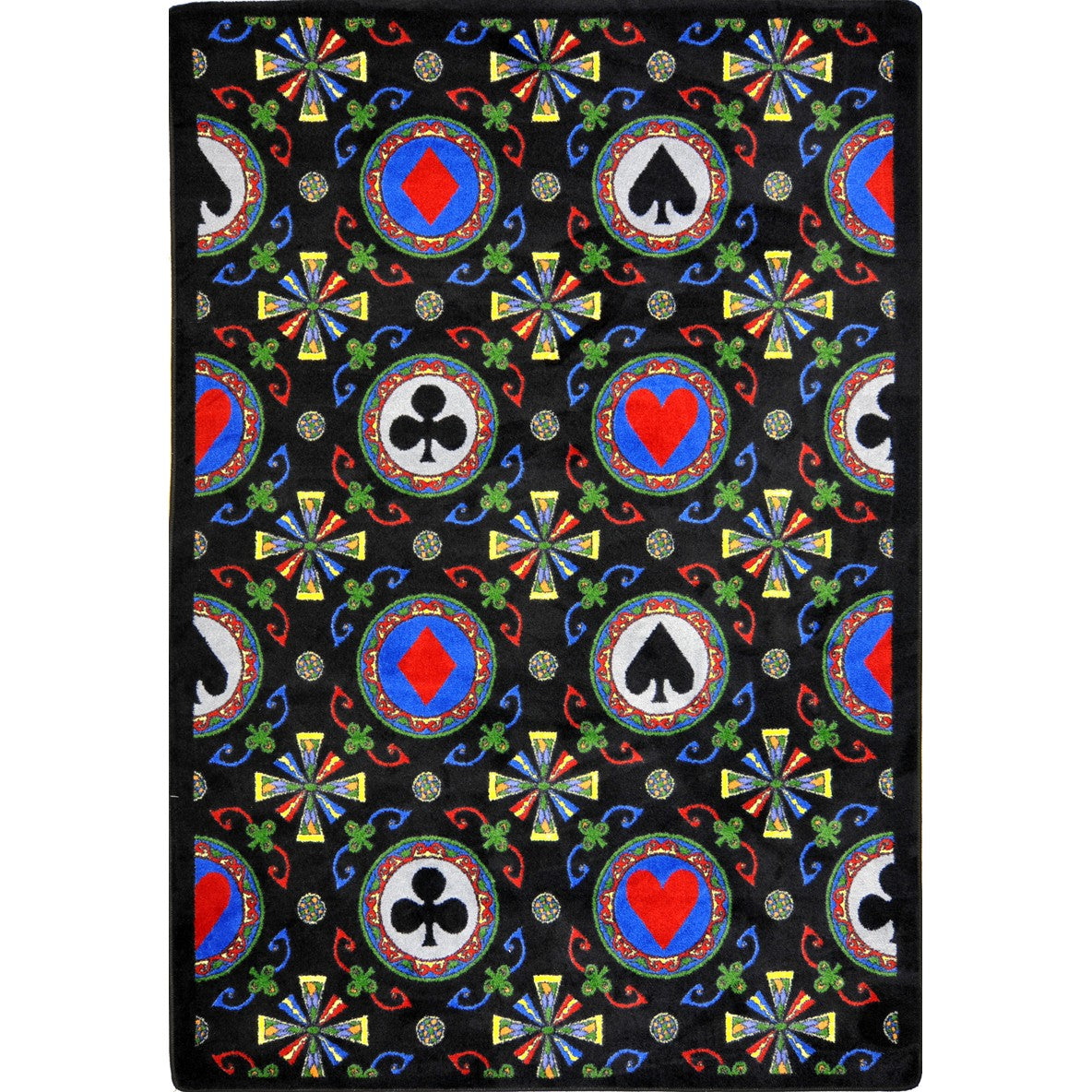 Stacked Deck 5'4" x 7'8" area rug in color Black