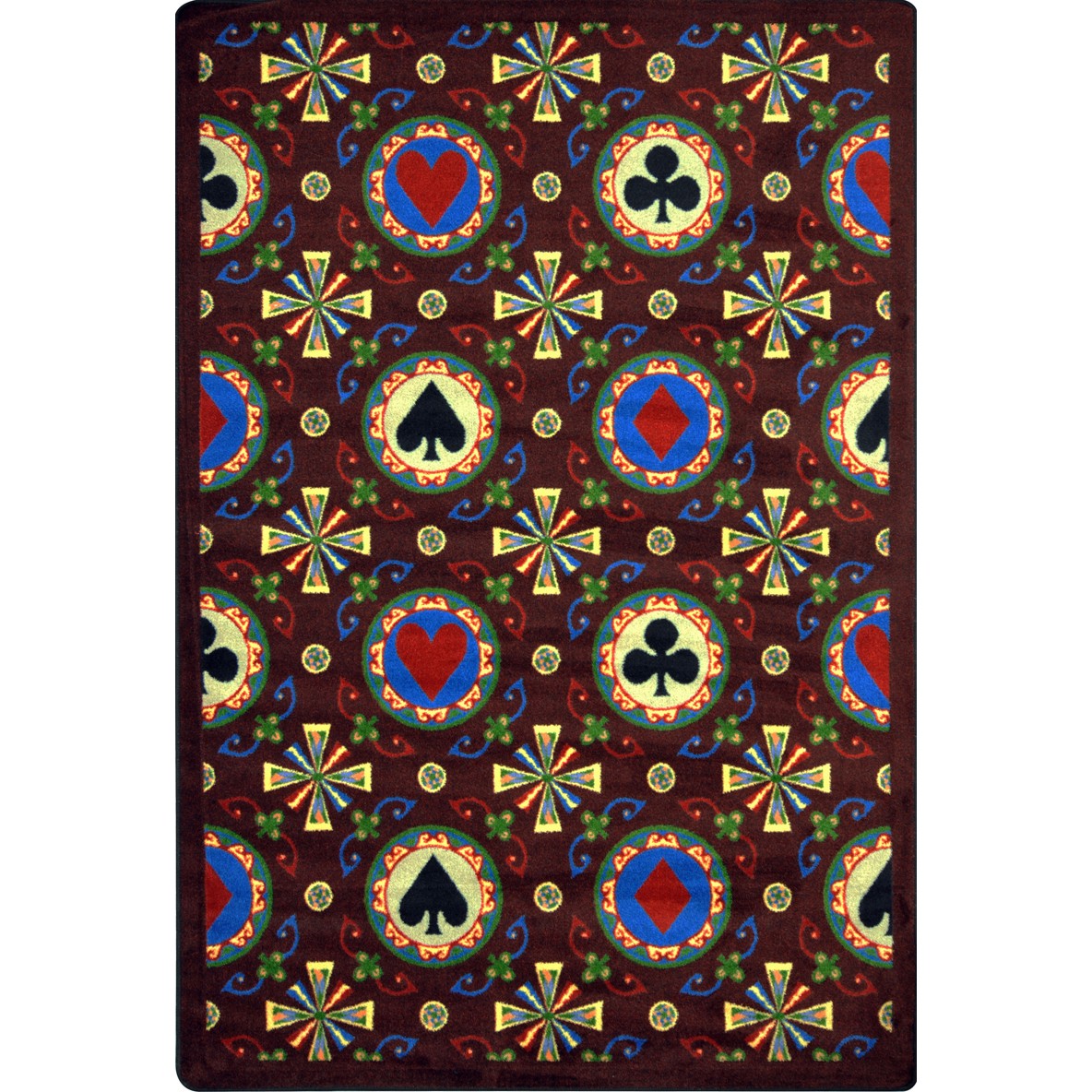 Stacked Deck 10'9" x 13'2" area rug in color Burgundy