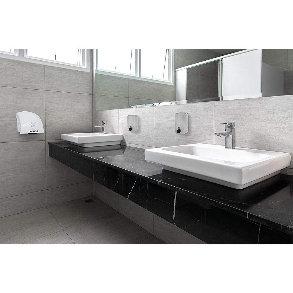 1200 ml Vertical Manual Surface-Mounted Stainless Steel Liquid Soap Dispenser 2 Pack