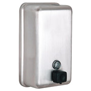1200 ml Vertical Manual Surface-Mounted Stainless Steel Liquid Soap Dispenser 2 Pack