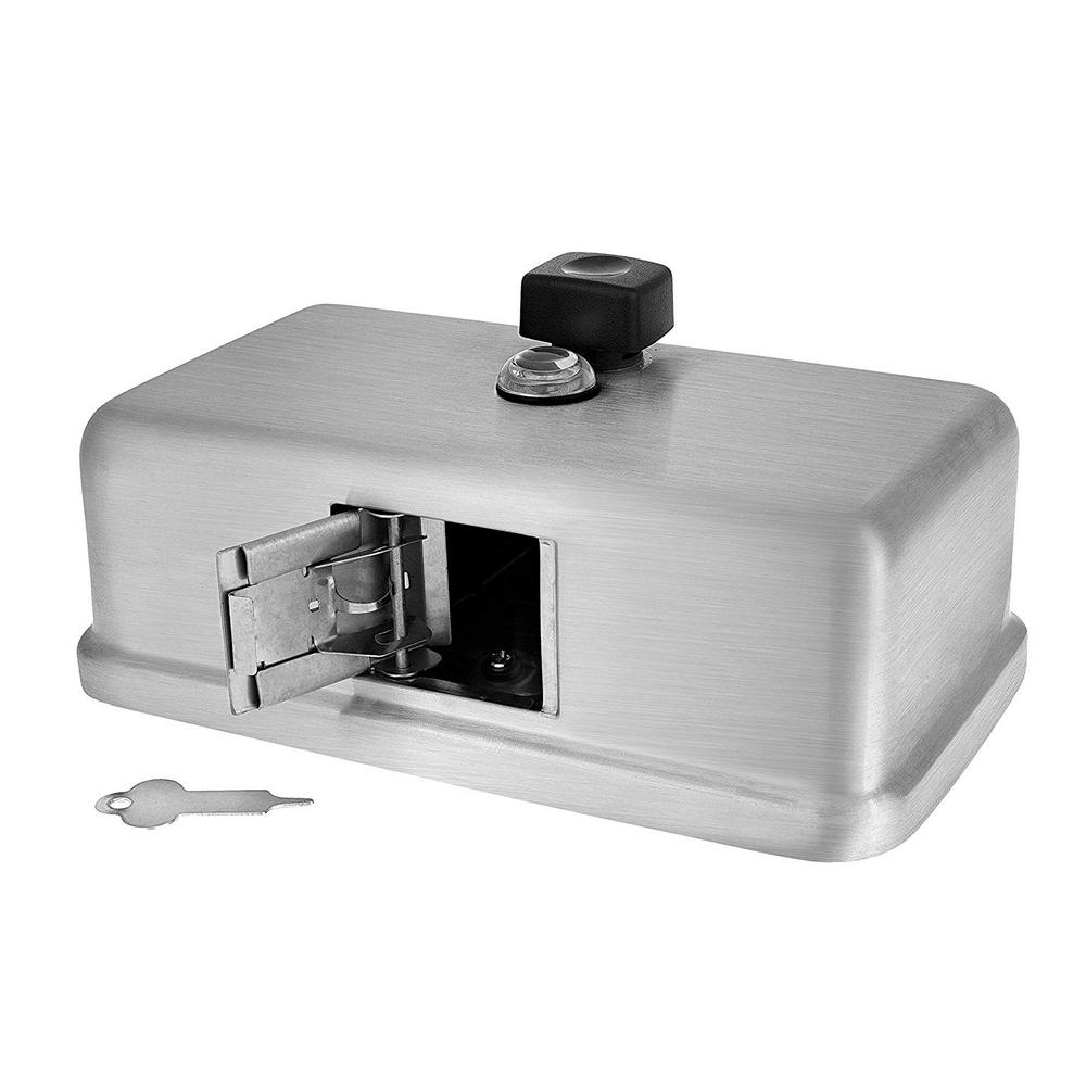 1200 ml Stainless Steel Horizontal Manual Surface-Mounted Liquid Soap Dispenser 2 Pack