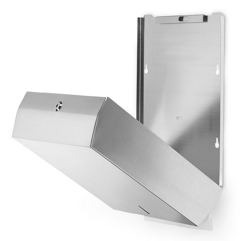 Stainless Steel Brushed C-Fold/Multi-Fold Paper Towel Dispenser 2 Pack