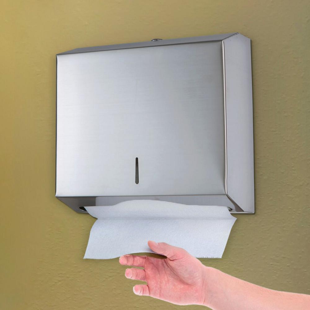 C-Fold/Multifold Paper Towel Dispenser, Stainless Steel Brushed