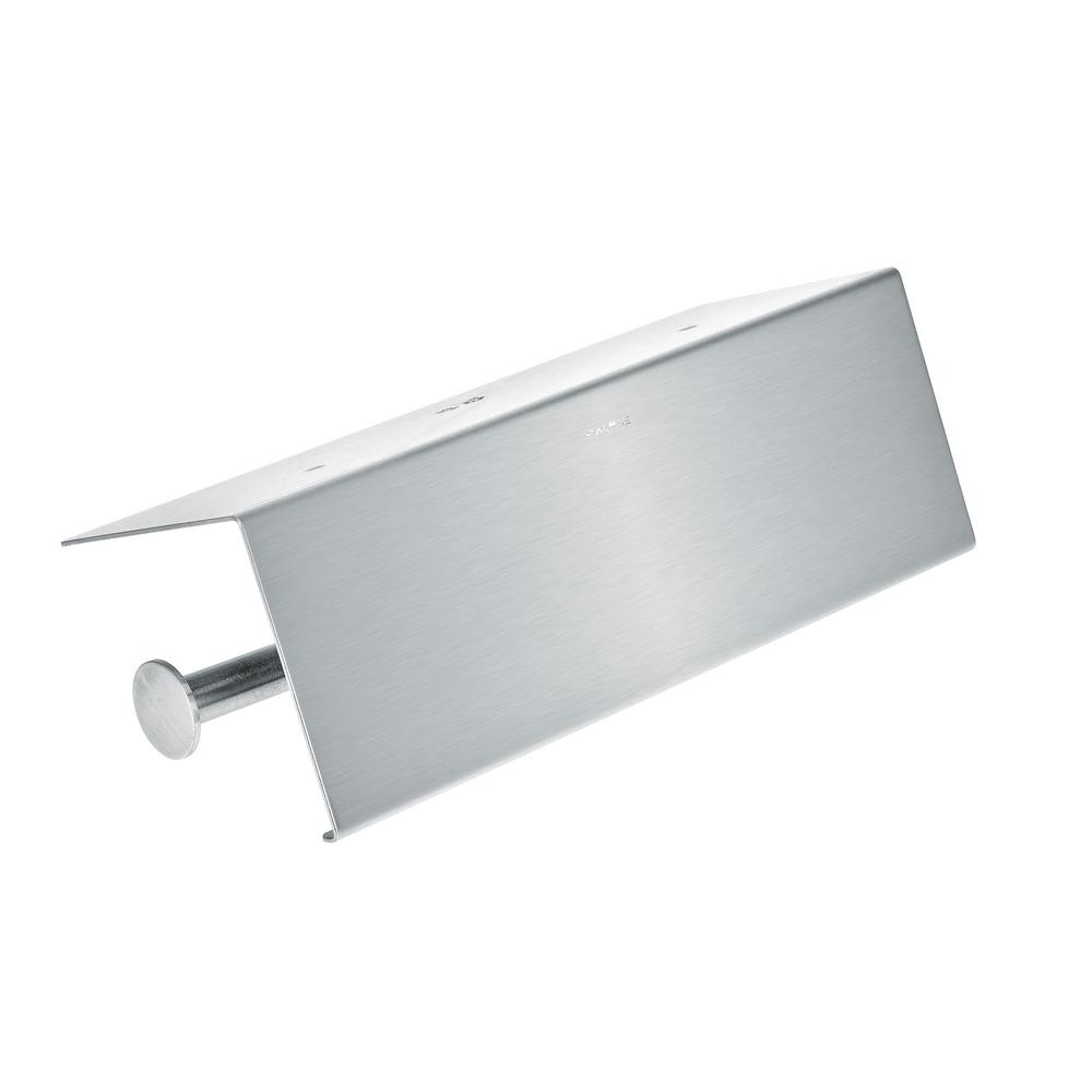 Alpine Industries Double Toilet Paper Holder with Shelf Storage Rack, Brushed Stainless