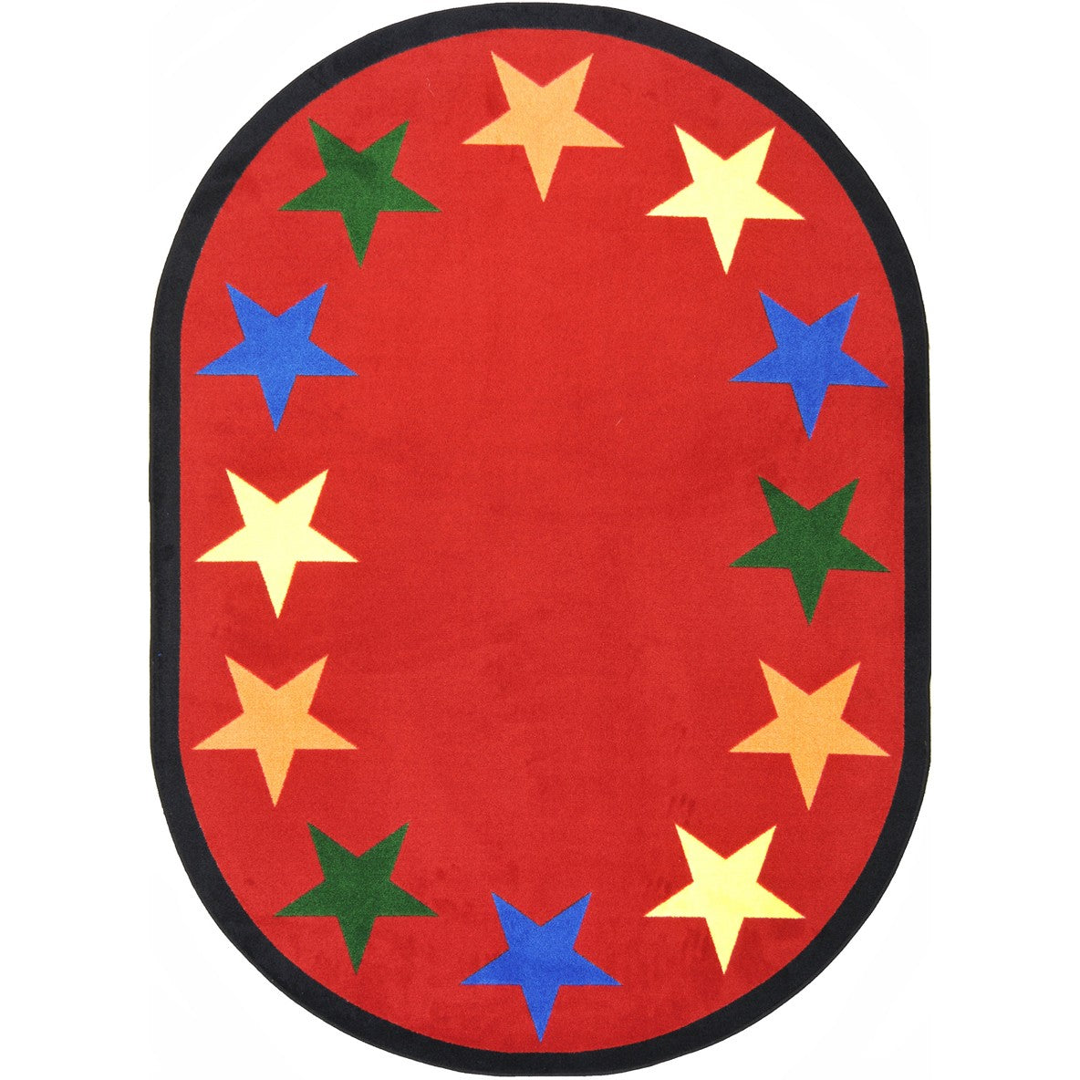 Star Space 7'8" x 10'9" Oval area rug in color Multi