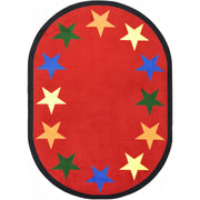 Star Space 7'8" x 10'9" Oval area rug in color Multi