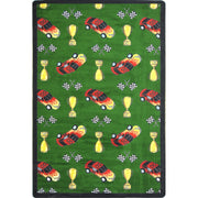 Start Your Engines 7'8" x 10'9" area rug in color Green