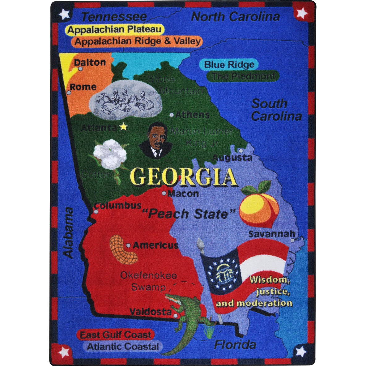 State the Facts - Georgia 7'8" x 10'9" area rug in color Multi