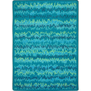 Static Electricity 3'10" x 5'4" area rug in color Teal