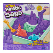 Kinetic Sand Sandbox Set, 1lb Play Sand, Sandbox Storage, 4 Molds and Tools, Sensory Toys for Kids Ages 3+ Styles May Vary