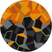 Stealth 13'2" Round area rug in color Tangerine