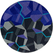 Stealth 13'2" Round area rug in color Violet