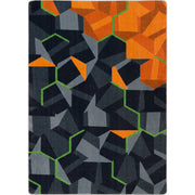 Stealth 3'10" x 5'4" area rug in color Tangerine