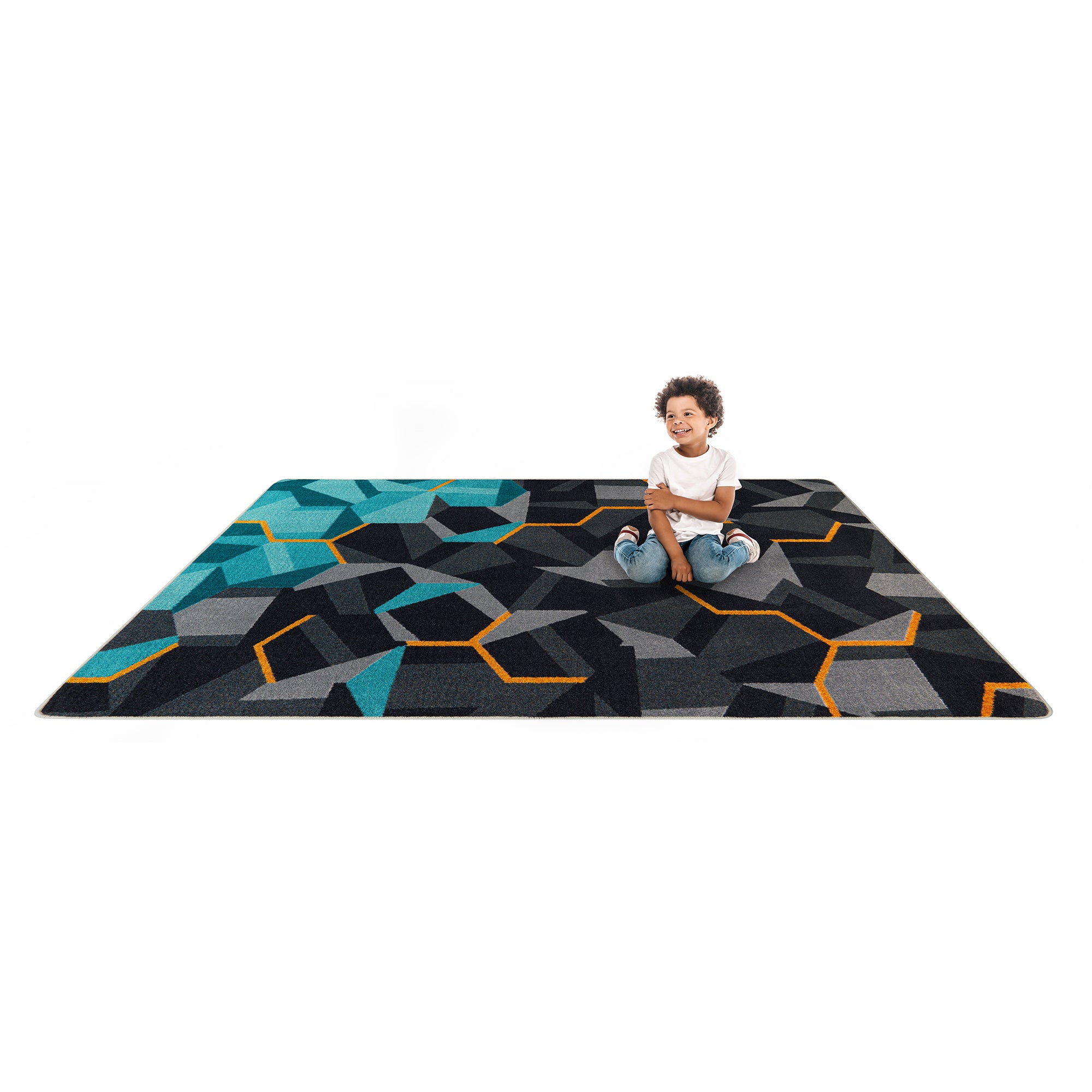 Stealth 10'9" x 13'2" area rug in color Teal