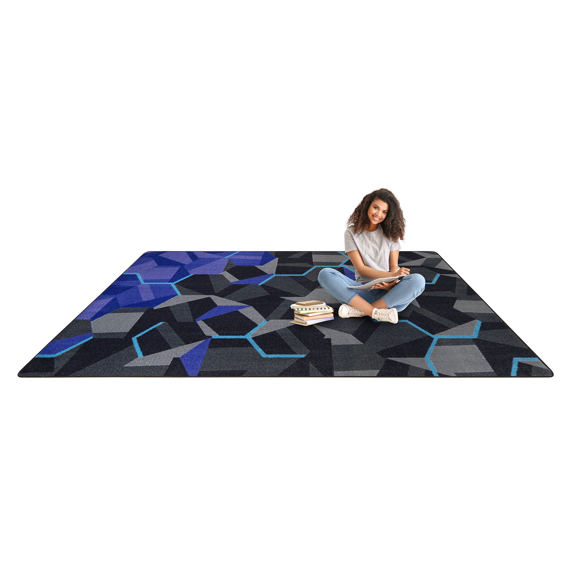 Stealth 5'4" x 7'8" area rug in color Violet
