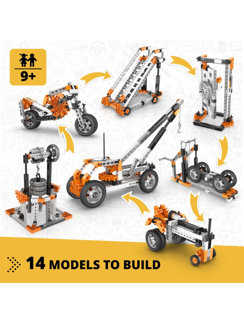 United Scientific® Engino® STEM Mechanics: Wheels, Axles, & Inclined Planes