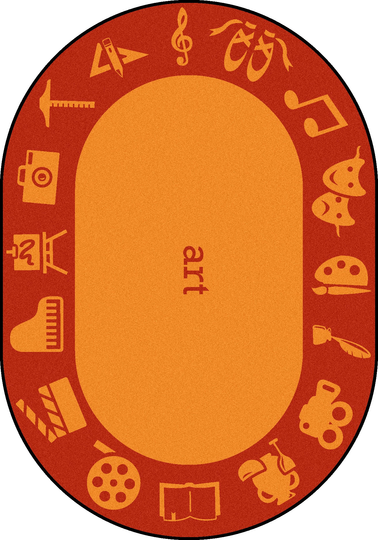 STEAM 5'4" x 7'8" Oval area rug in color Art