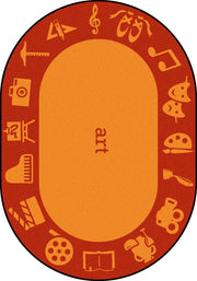 STEAM 5'4" x 7'8" Oval area rug in color Art