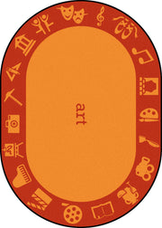 STEAM 7'8" x 10'9" Oval area rug in color Art