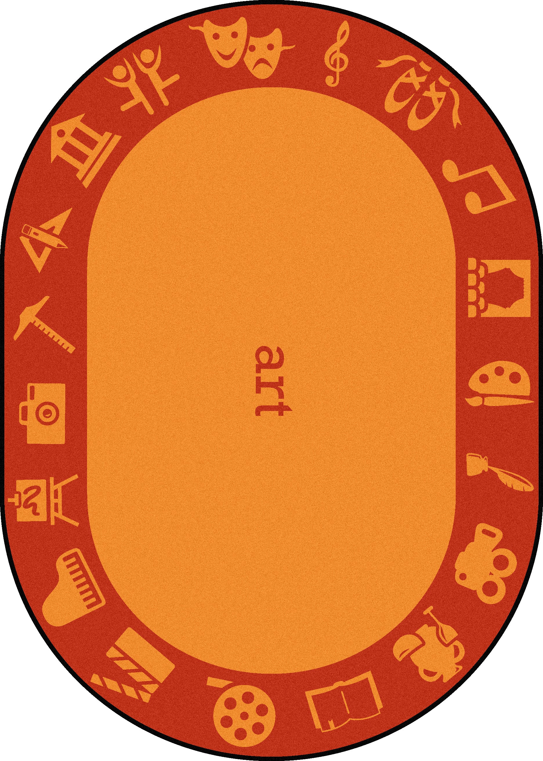 STEAM 7'8" x 10'9" Oval area rug in color Art