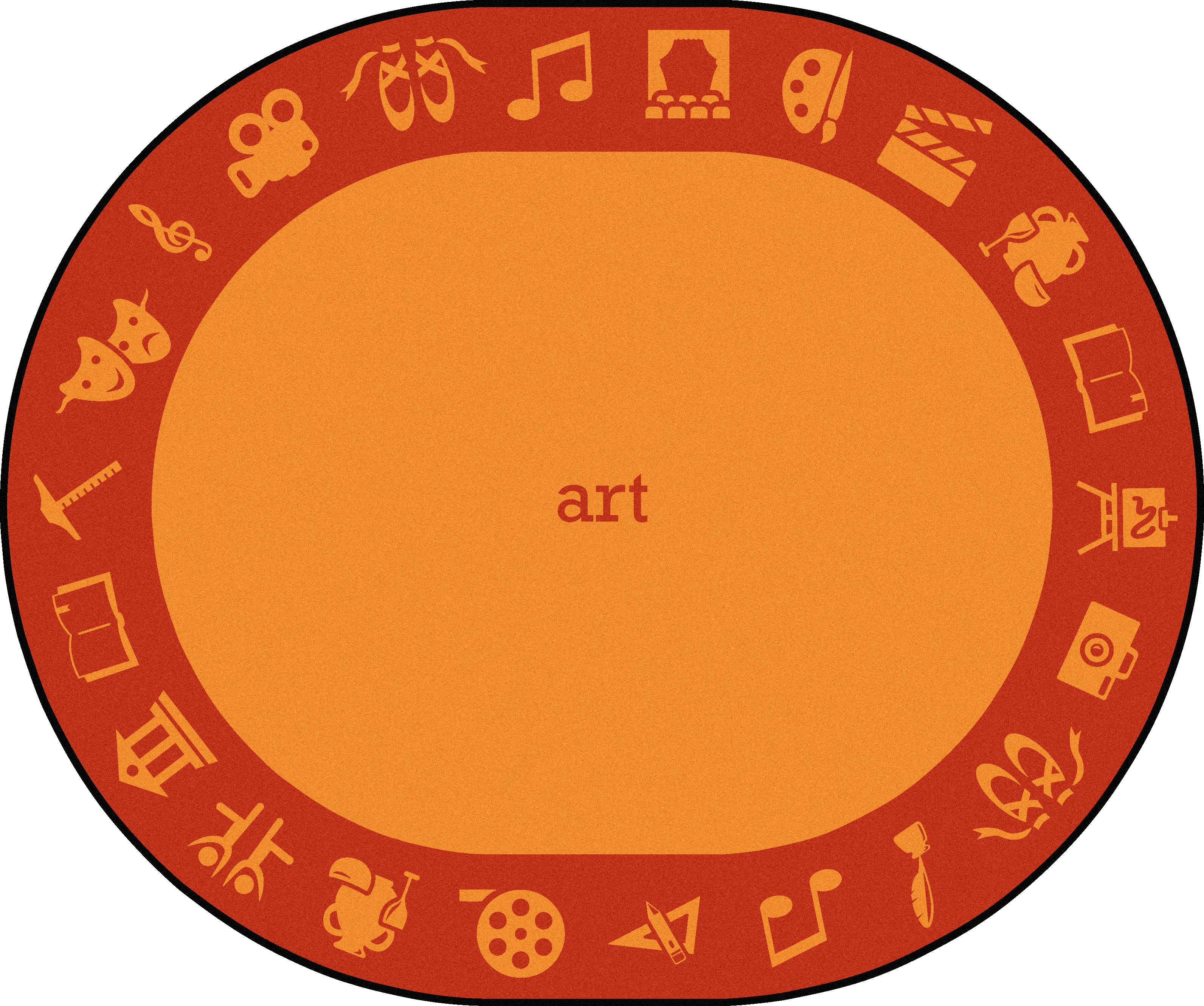 STEAM 10'9" x 13'2" Oval area rug in color Art