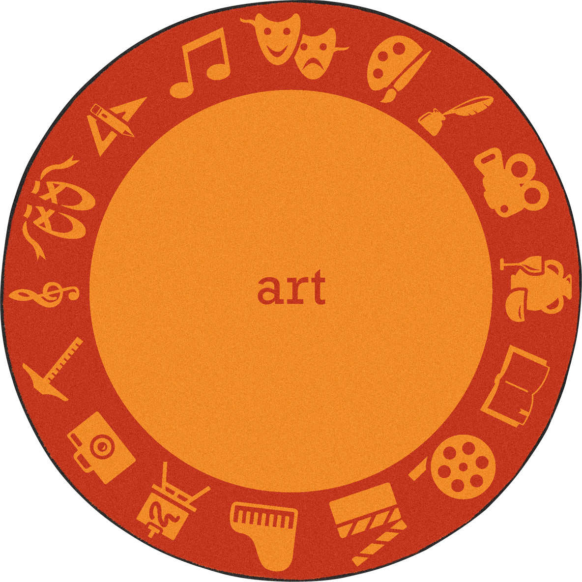 STEAM 7'7" Round area rug in color Art