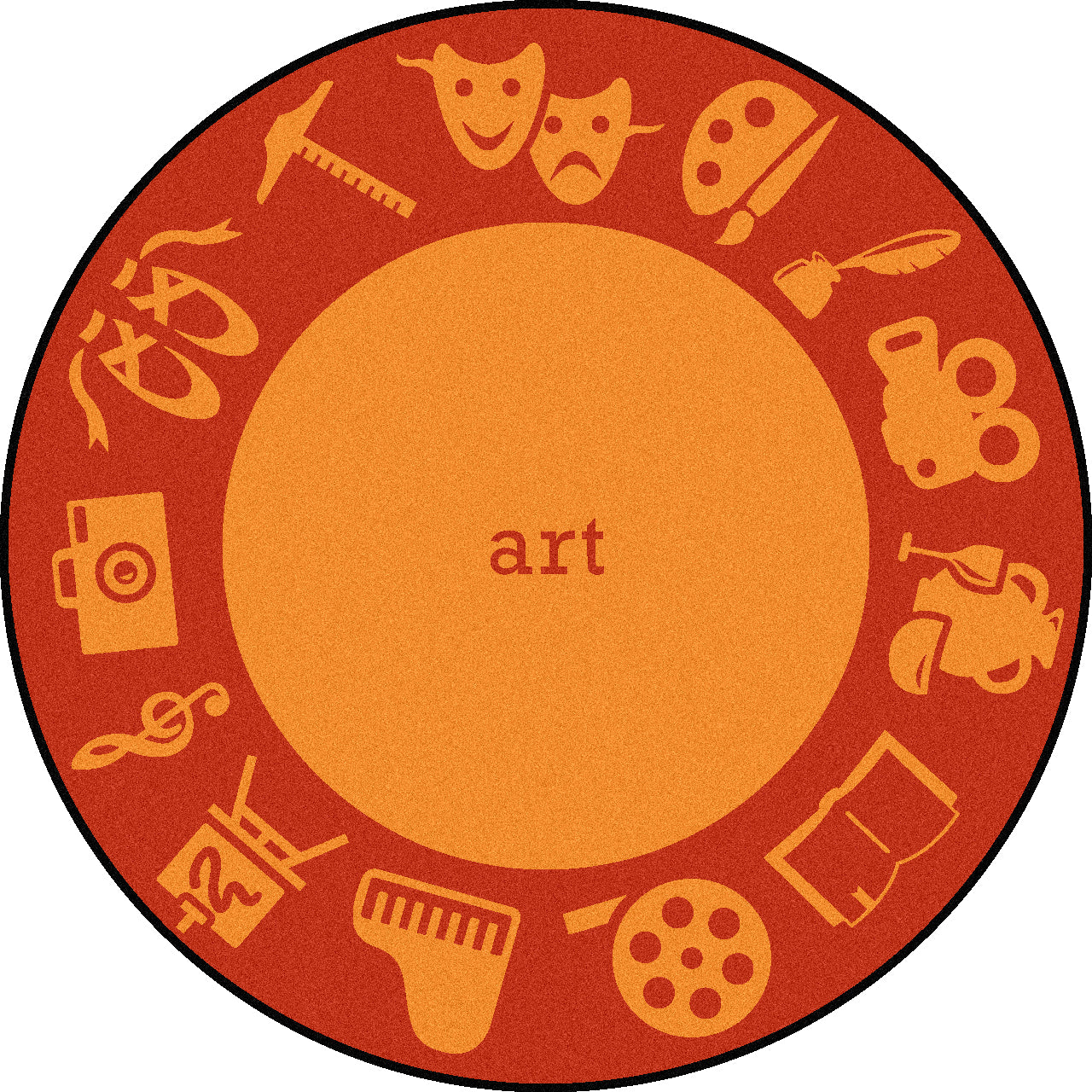 STEAM 5'4" Round area rug in color Art