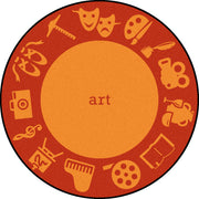 STEAM 5'4" Round area rug in color Art