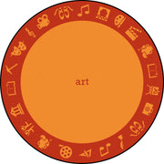 STEAM 13'2" Round area rug in color Art
