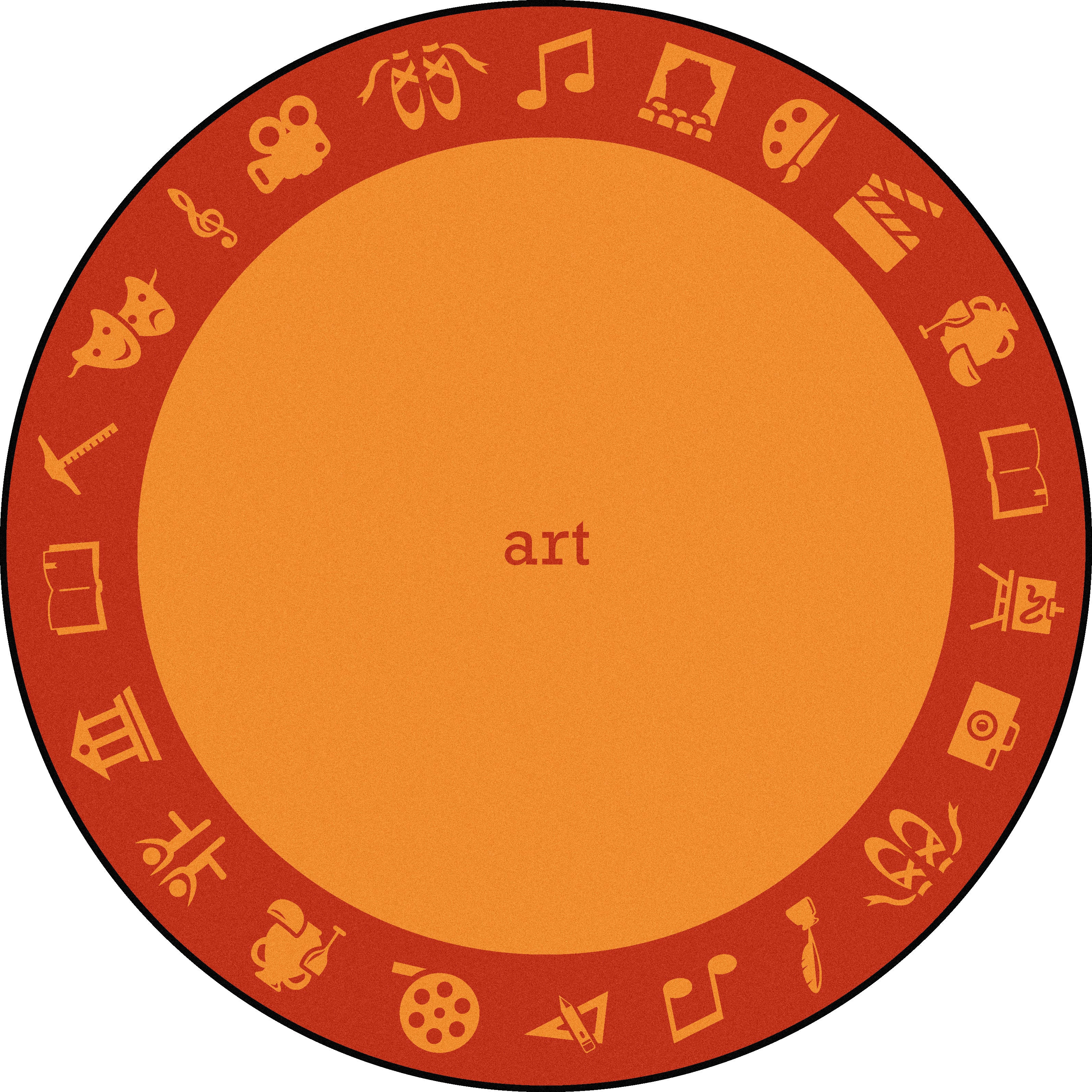 STEAM 13'2" Round area rug in color Art
