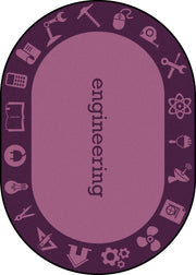 STEAM 7'8" x 10'9" Oval area rug in color Engineering