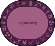 STEAM 10'9" x 13'2" Oval area rug in color Engineering